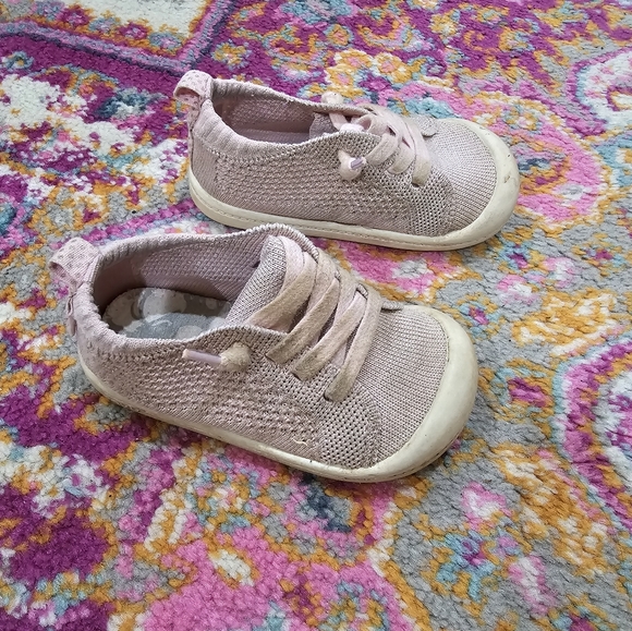 Toddler Slip On Sneaker Roxy Bayshore Pink Size 6 Sparkly - Picture 3 of 6